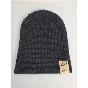 Nike Purdue University Boilermakers Kint Beanie Cap Black W/ Gold Logo